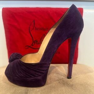 Christian Louboutin pumps- purple suede